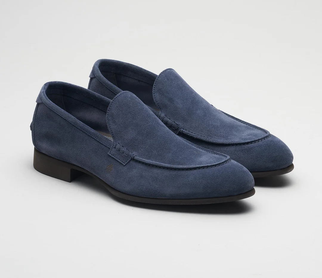 The Etna Blue Men's Suede Loafer