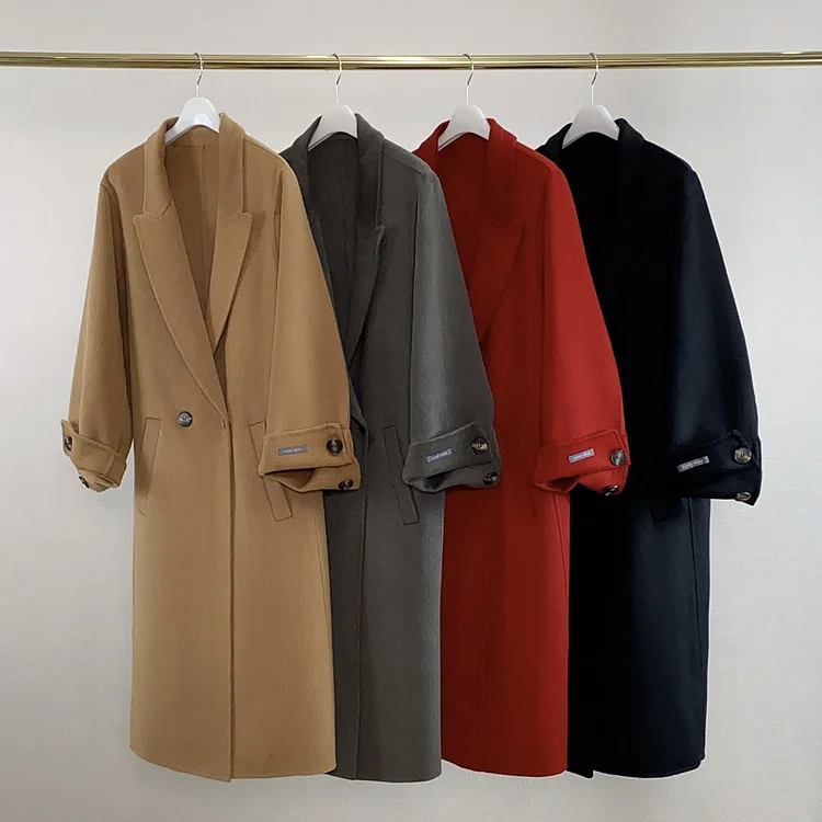 Classic Tweed Solid Color Coat