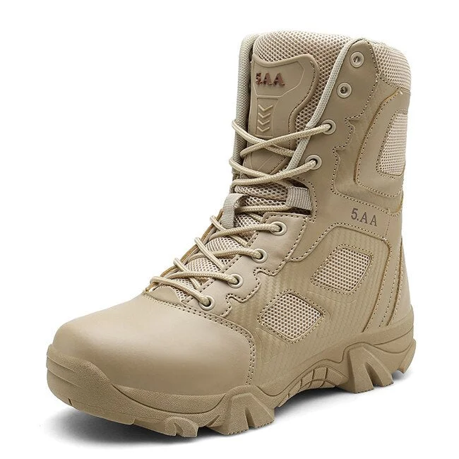 MIXIDELAI Size 39-47 Desert Tactical Mens Boots Wear-resisting Army Boots Men Waterproof Outdoor Hiking Men Combat Ankle Boots