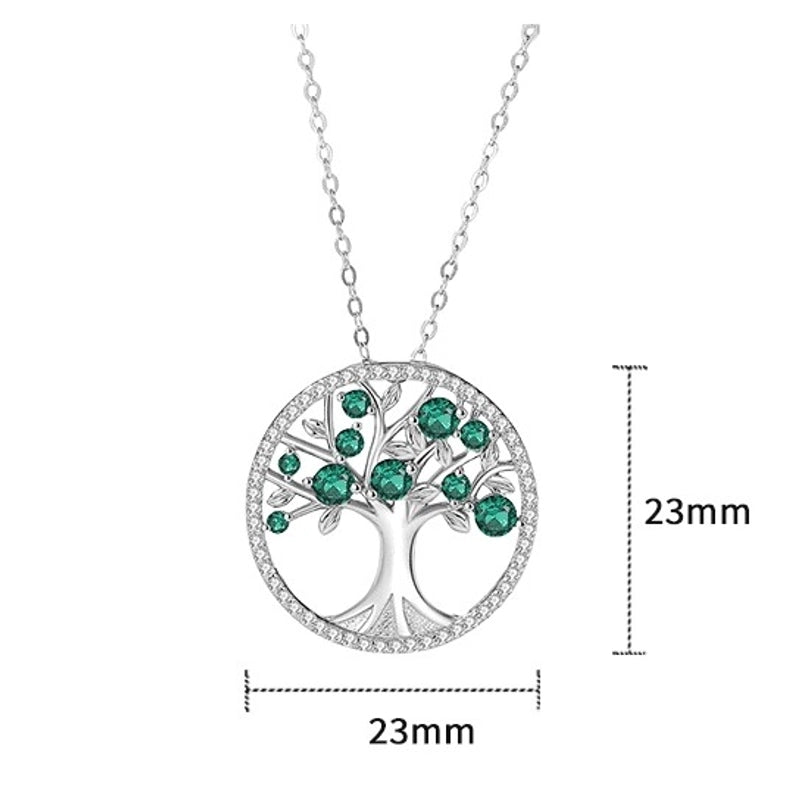 925 Sterling Silver Life Tree Pendant Necklace