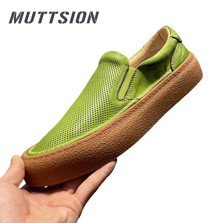 MUTTSION Handmade Retro Simple Style Casual Sneakers MUTTSION.COM MUTTSION