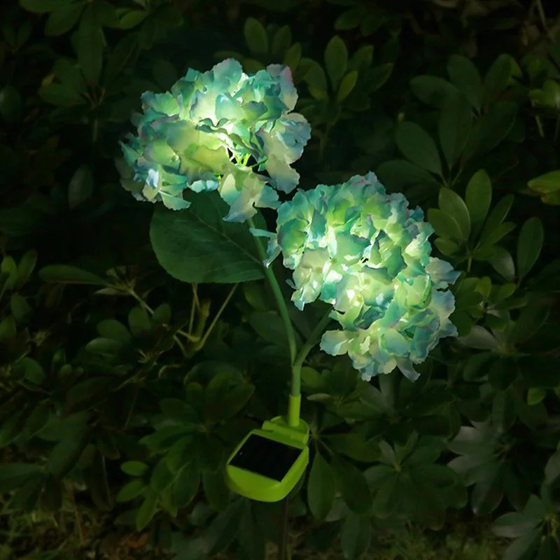 Solar-Powered Hydrangea Stake Light - vzzhome