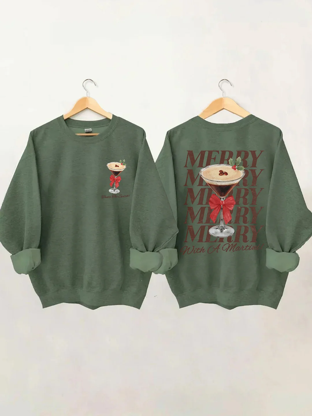 Merry With A Martini Espresso Martini Sweatshirt 