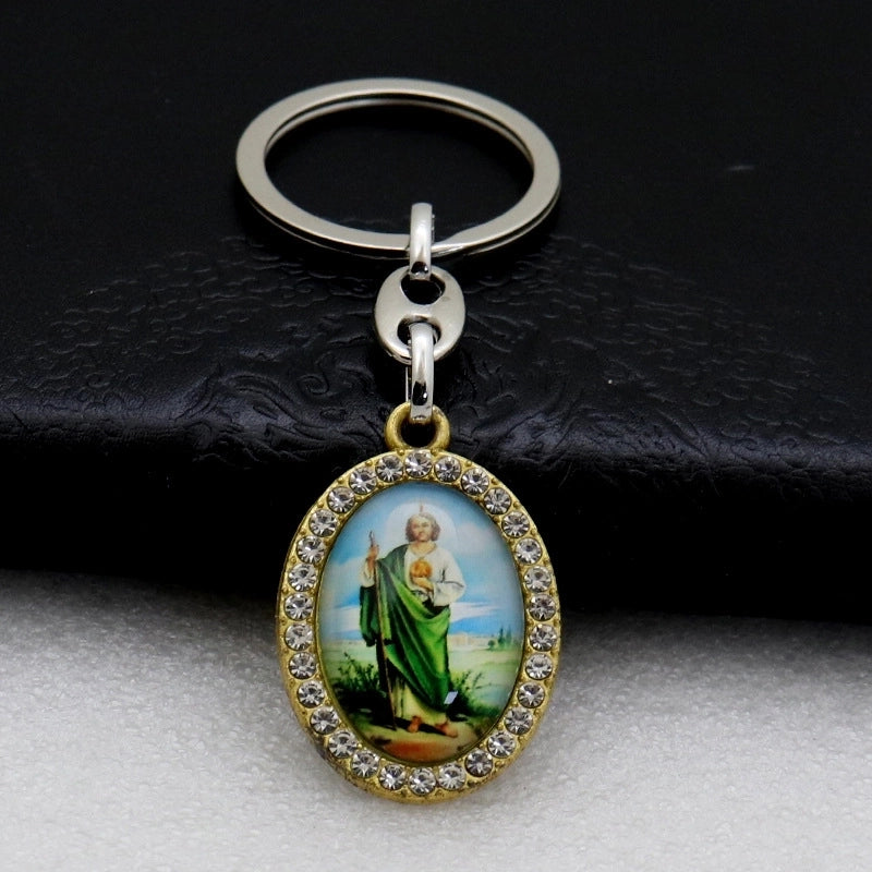 Vintage Style Human Alloy Bag Pendant Keychain