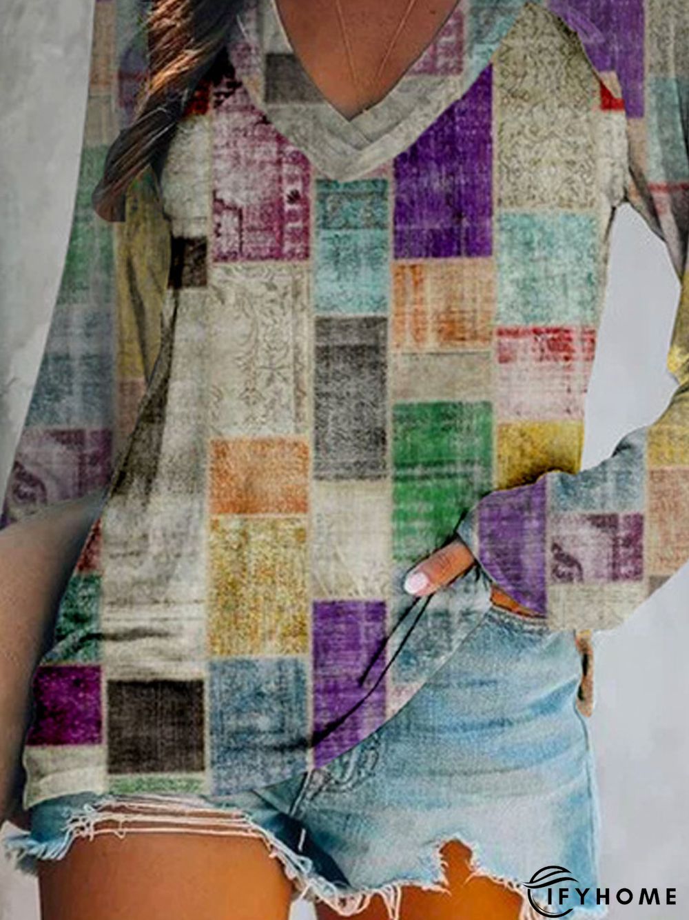 Loosen Cotton Blends Vacation Tunic T-Shirt | IFYHOME