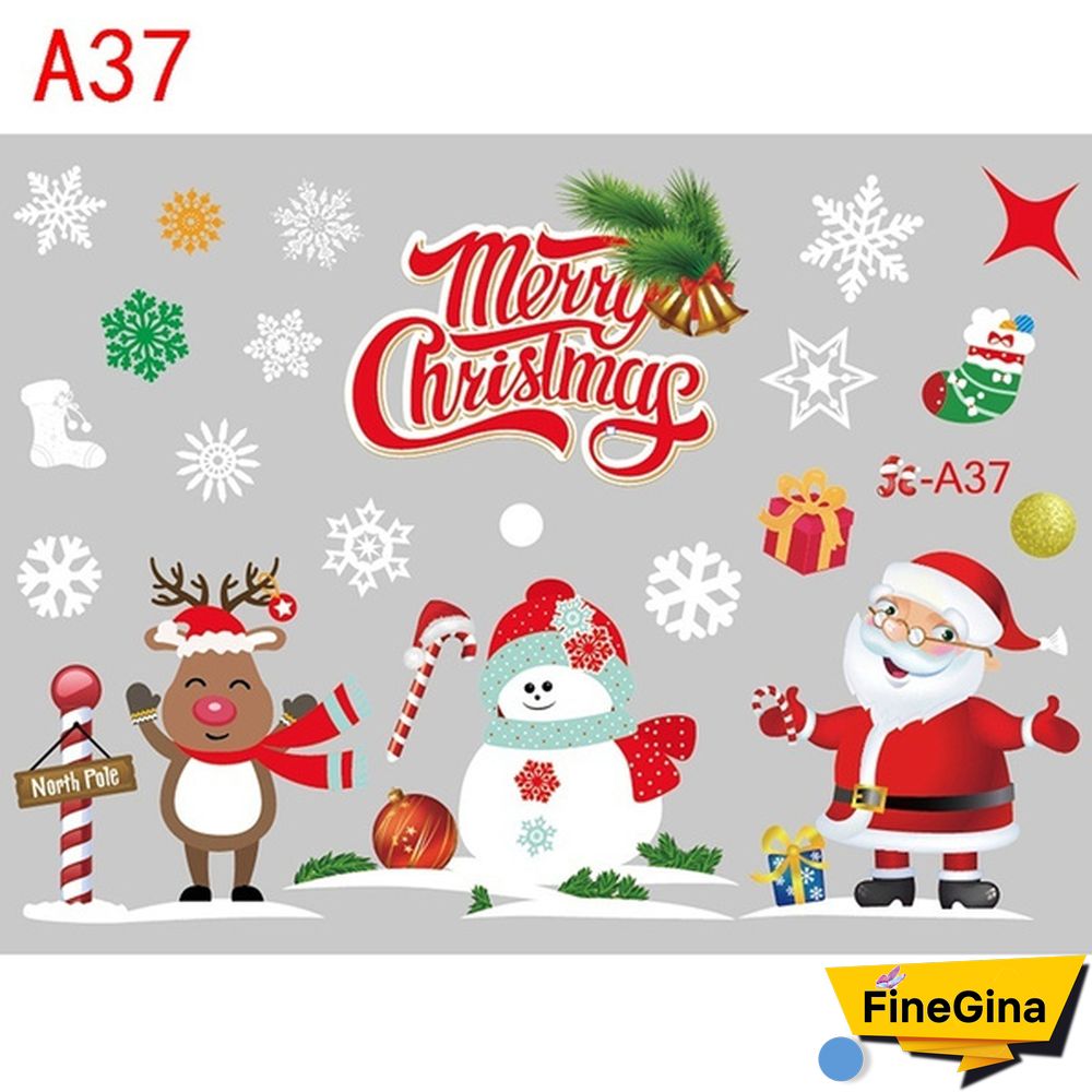 Christmas Decoration Glueless Static Window Sticker