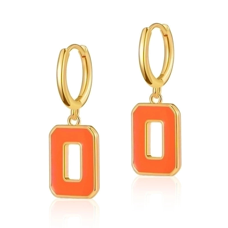 1 Pair Retro Sweet Triangle Devil’s Eye Heart Shape Enamel Plating Inlay Copper Zircon 18k Gold Plated Ear Studs