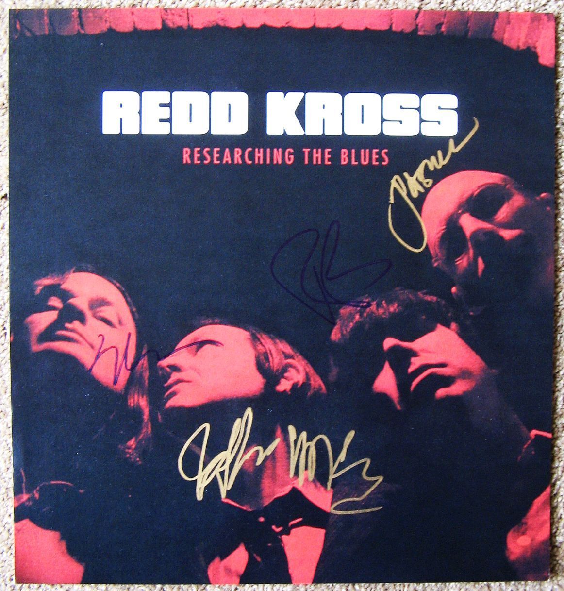 Signed RED KROSS Album POSTER In-Person w/proof Autograph Researching The Blues