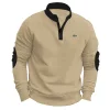 Men's Outdoor Stand Collar Half Zip Fleece Sweatshirt