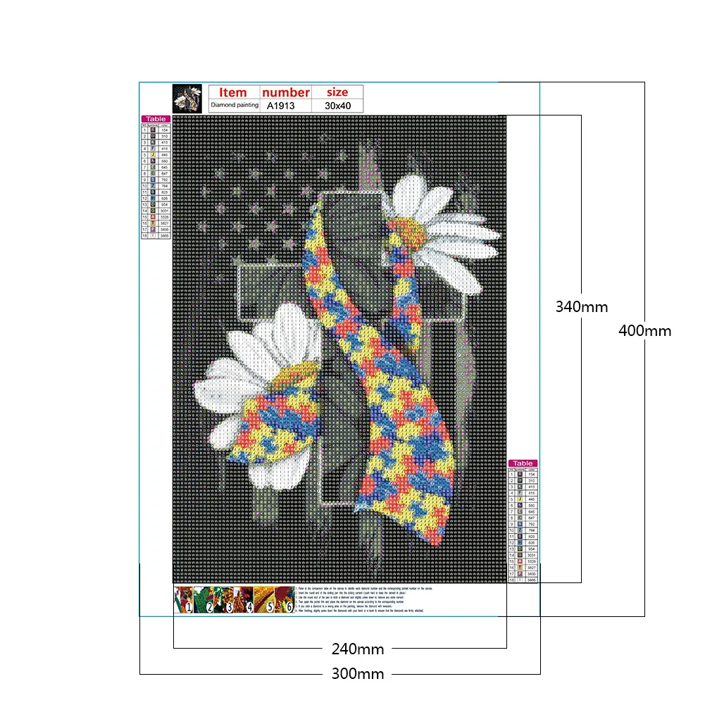 Full Round Diamond Painting 30*40cm - Cross