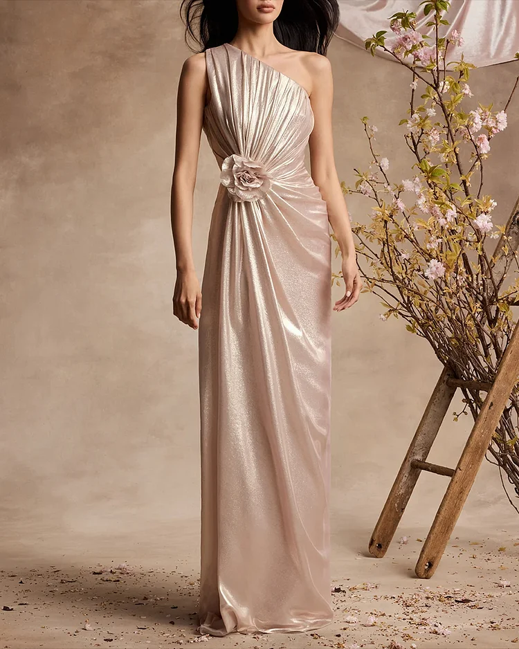 Women's Strapless Solid Color Dress