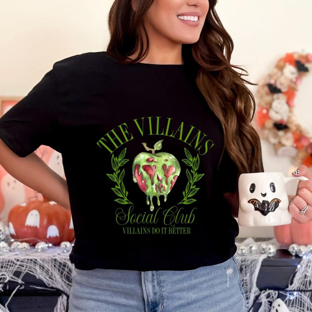 Loveyoufancy The Villains Social Club Poison Apple Halloween T-shirt