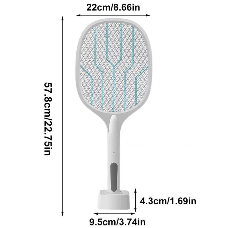 2 In 1 Led Electric Mosquito Swatter : Enjoy A Quiet, Mosquito-free Summer