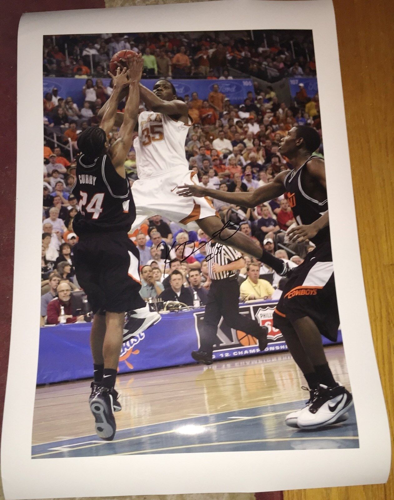 Kevin Durant Texas Longhorns Hand Signed Autographed 24x36 Photo Poster painting w/COA Thunder