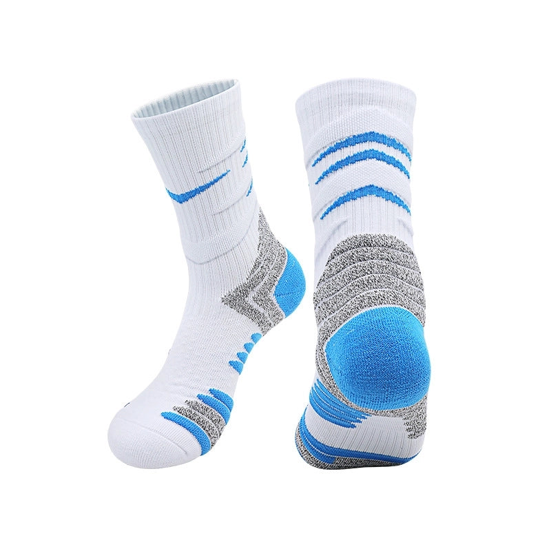 Elite Non-slip Basketball Stockings Practical Breathable Running Thickened Towel Bottom Mid-calf Socks Sweat-absorbent Sports Men And Women Socks