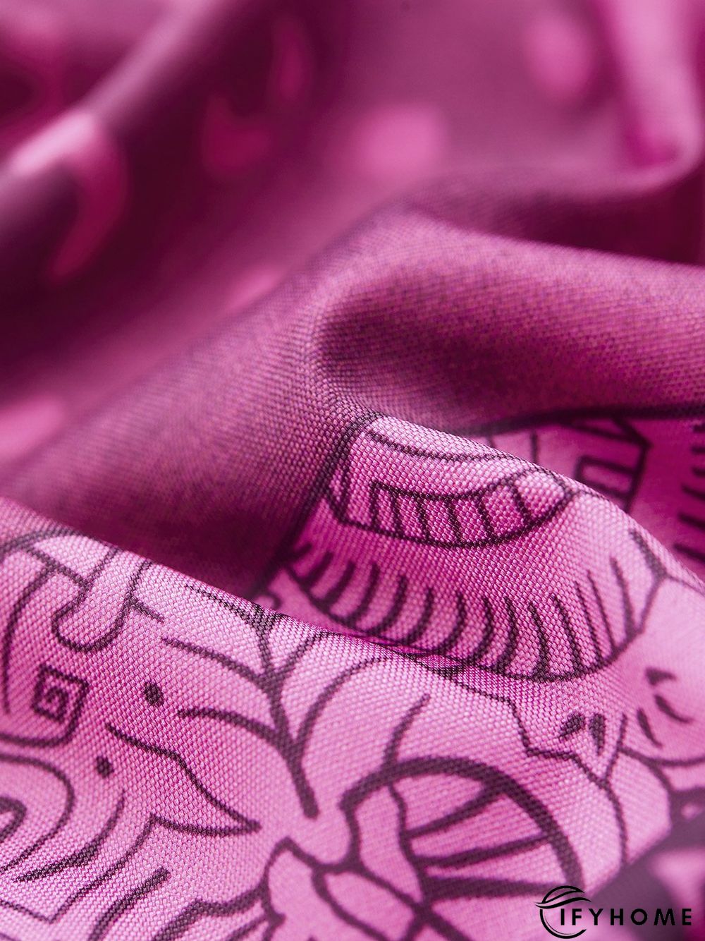 Women Half Sleeve V-Neck Vintage Floral Casual Midi Dress | IFYHOME