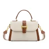 Stylish Dual Colors Leather Women's Shoulder Bag