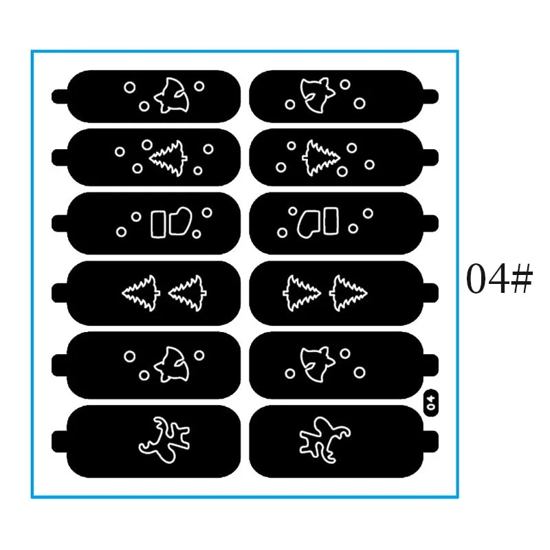 Hollow Leaves Series Nail Stickers Flowers Heart Star Self-adhesive Manicures Sticker For Nail Polish DIY Decorations Tips