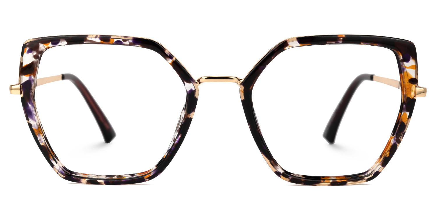 Leila Braun-Tortoise Geometrisch Brille Braun-Tortoise