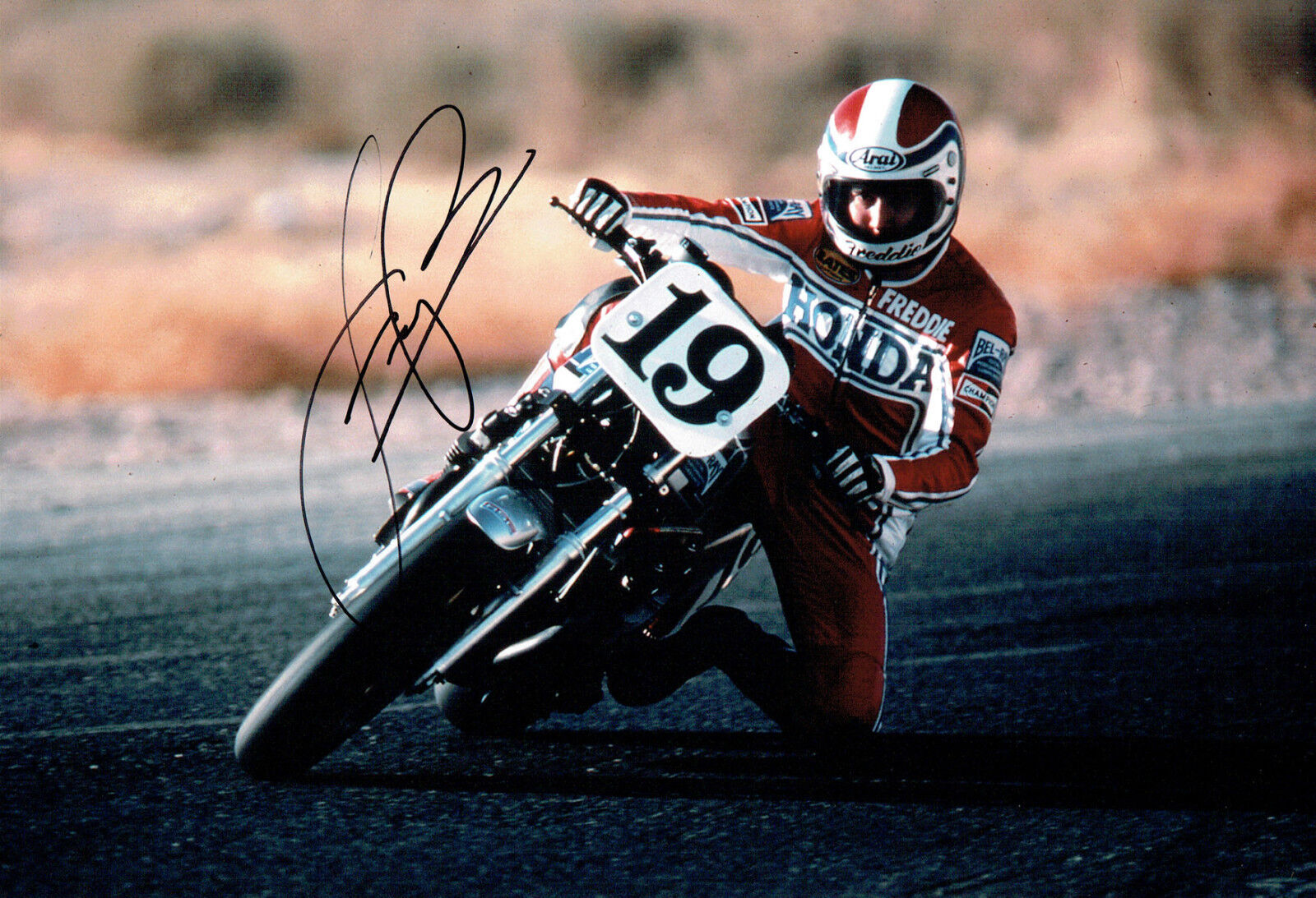 Fast Freddie SPENCER SIGNED 12x8 Photo Poster painting HONDA Rider AFTAL Autograph COA