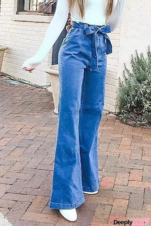 Belted Loose High Waist Jeans