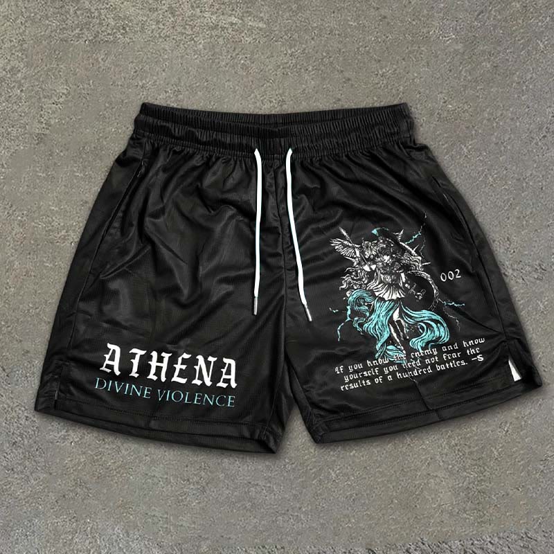 Loveciss®/ Athena Print Casual Street Mesh Shorts