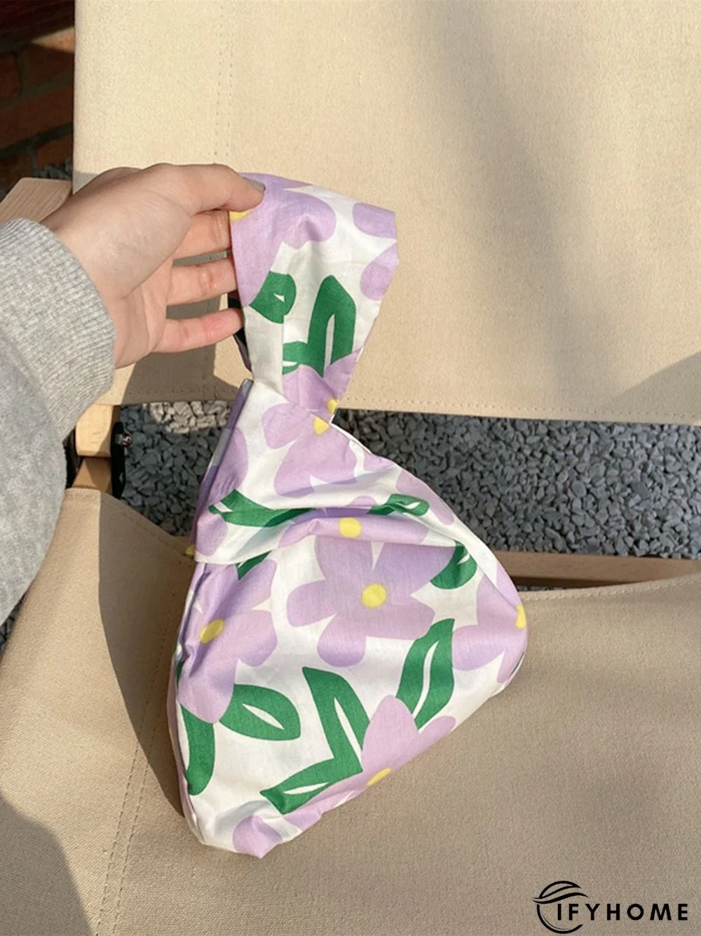 Spring Summer Artistic Colorful Floral Graphics Cotton Clutch | IFYHOME