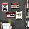 4pcs - Beware of Pig- Vintage Metal Signs(12*16Inch)