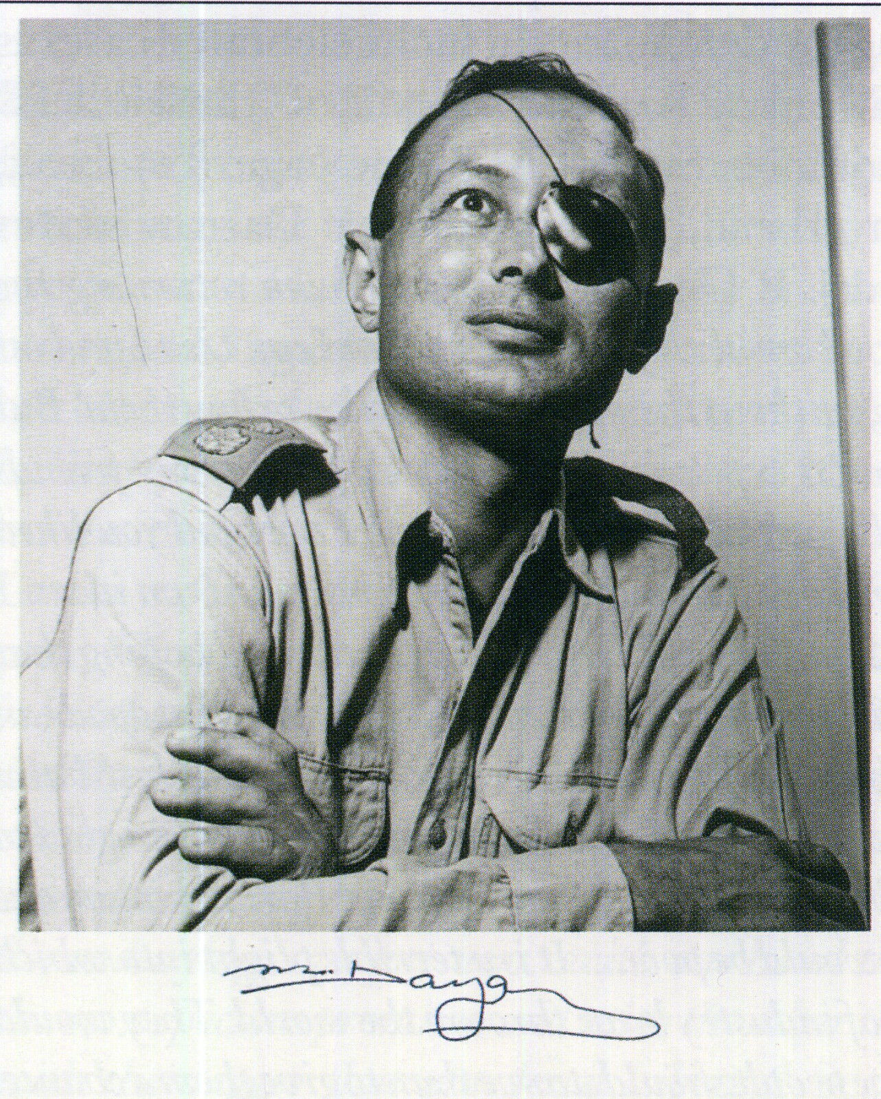 MOSHE DAYAN Signed Photo Poster paintinggraph - Israel Politician / Military Leader - preprint