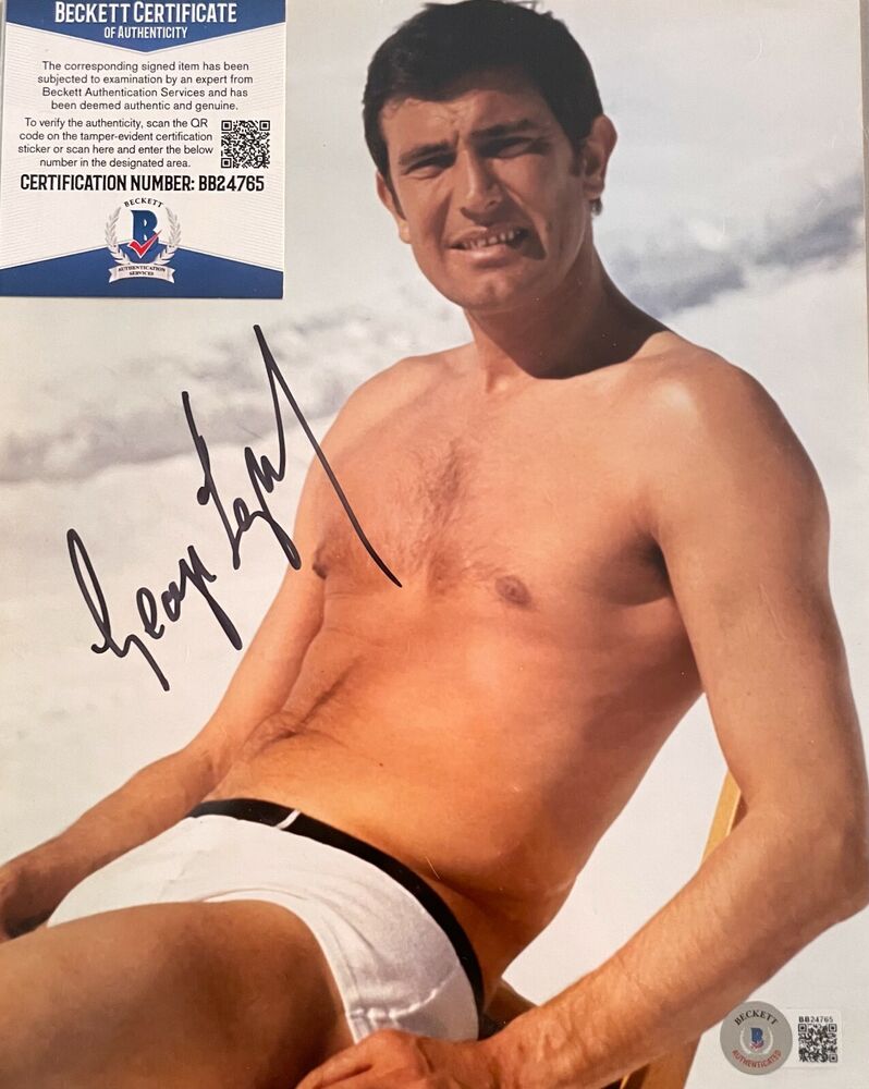 George Lazenby James Bond 007 Original Autographed 8X10 Photo Poster painting w/Beckett