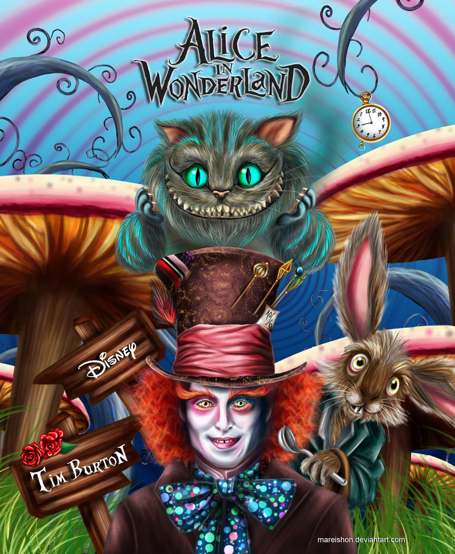 Disney Alice In Wonderland Cheshire Cat 40*50CM(Canvas) Full Round Drill Diamond Painting gbfke