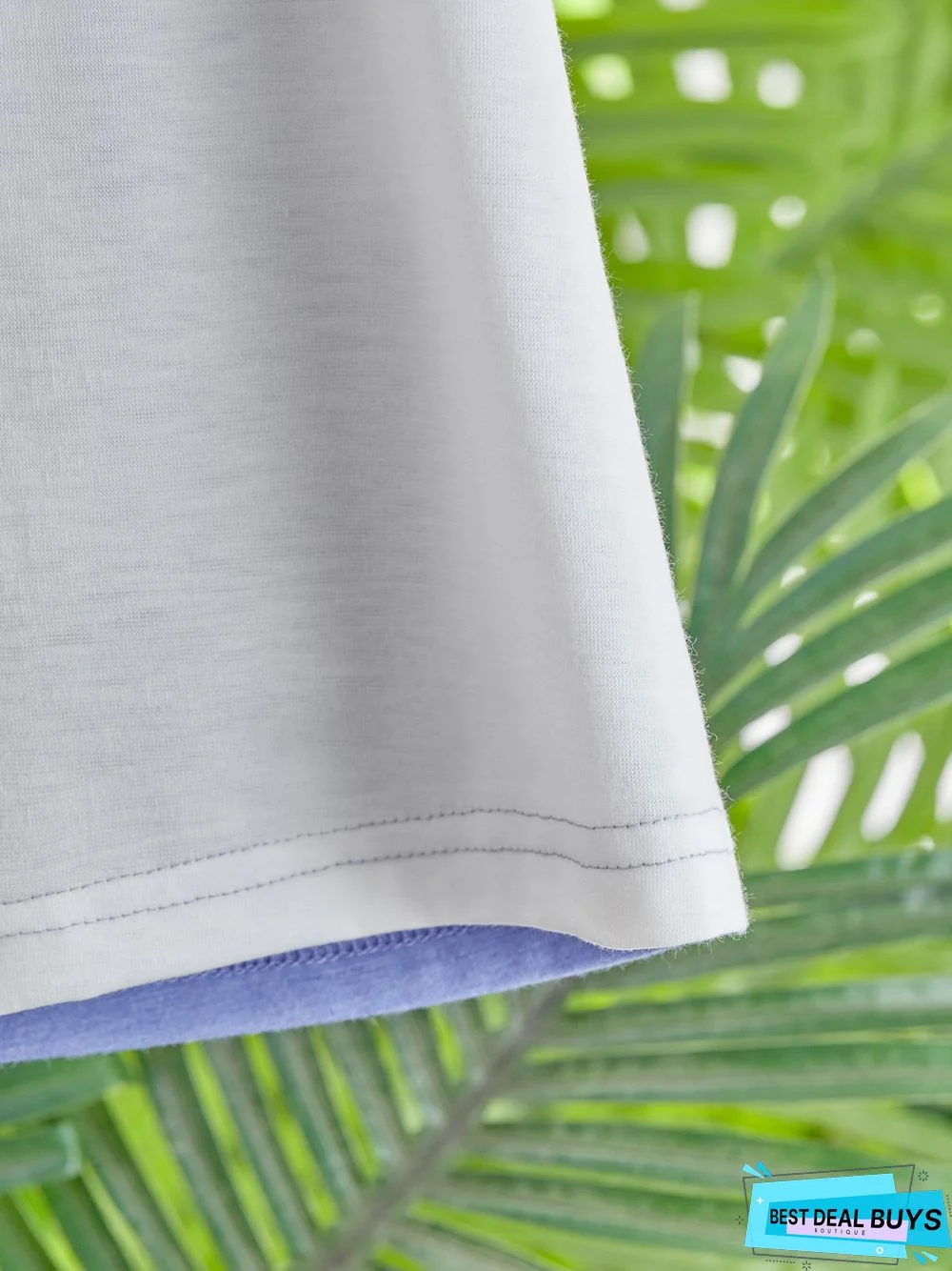 Women's Vacation Casual Jersey Color Block Button Cross Neck  Short Sleeve Tunic T-Shirt