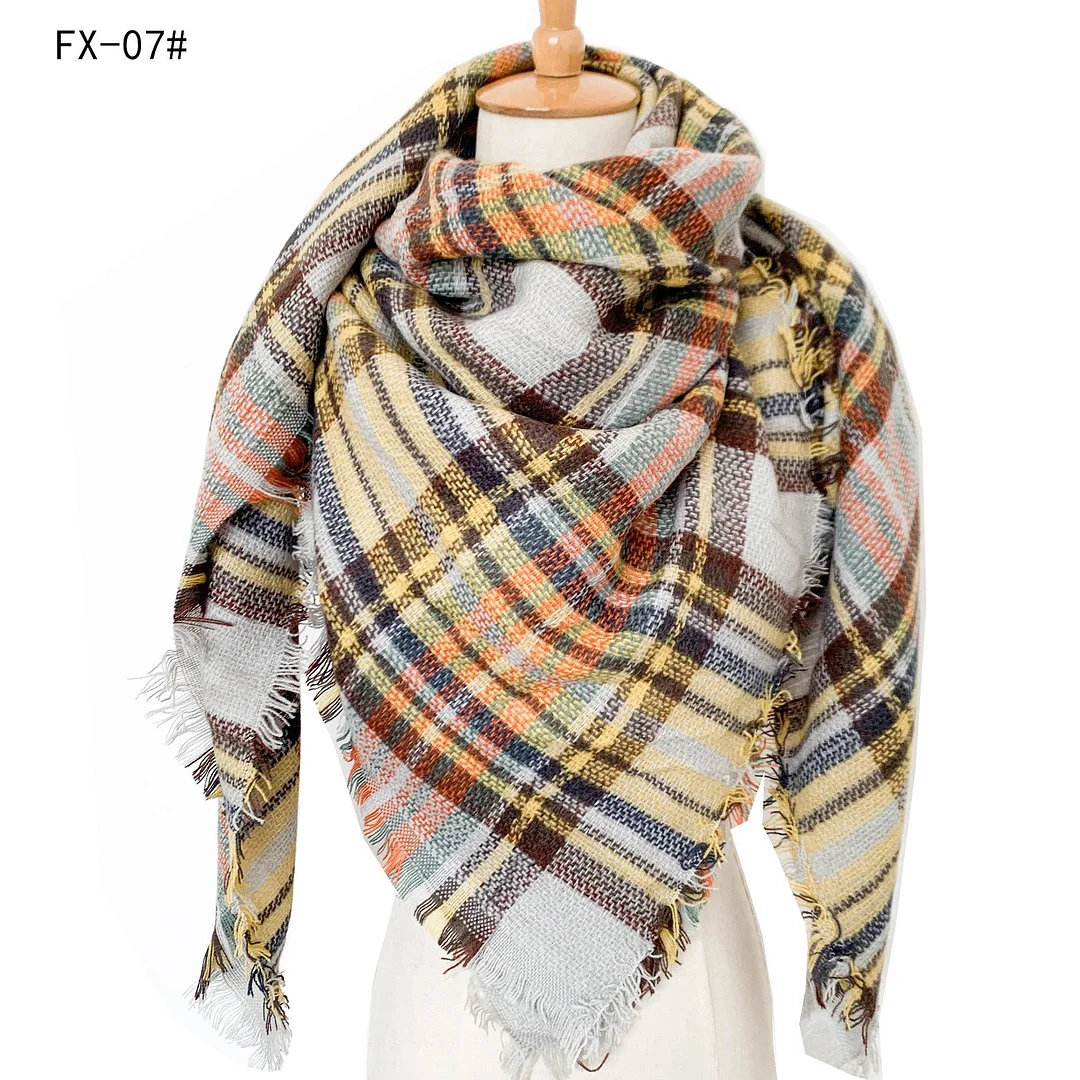 Plaid Pashmina Scarf Winter Scarf For Women