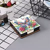 5D Butterfly DIY PU Diamond Painting Notecard Box with 160 Sheets Paper Holder