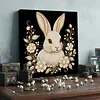 DIY Pearl Painting Rabbit for Home Wall Decor with Frame(30x30cm)