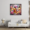 Mickey Winnie And Candle-11CT Stamped Cross Stitch 50*50cm/19.69*19.69in