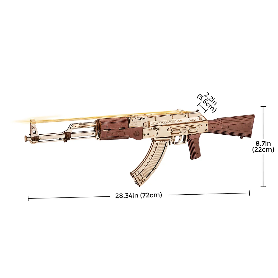 ROKR AK-47 Rifle de asalto Arma de juguete Rompecabezas de madera 3D LQ901