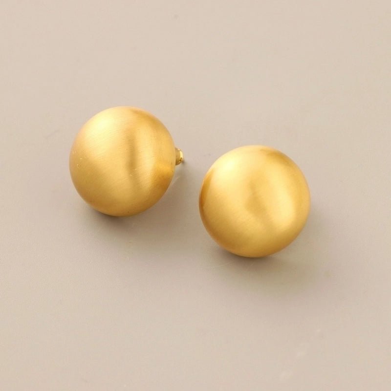 1 Pair Minimalist Round Plating Copper Ear Cuffs Ear Studs2