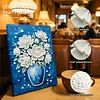 (20x30cm)DIY Flower Vase Framed Handmade Pearl Painting Art Craft Kit Living Home Decor
