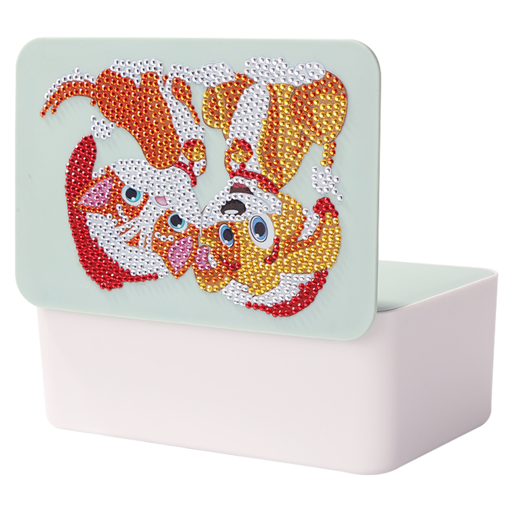 

Christmas Dog And Cat - 5D DIY Craft Tissue Box, 501 Original