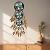 Diamond Painting Wolf Feather Wind Chime Hanging Pendant for Home Window Decor