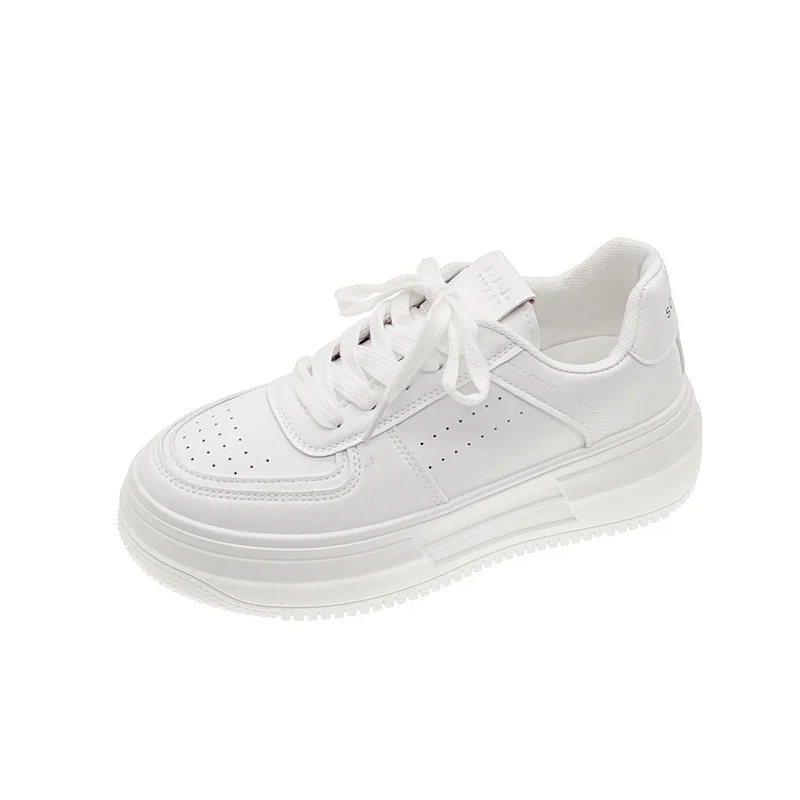 Yyvonne Bottom Height Small White Shoes Light Luxury High-End Old Dad Shoes Women's Single Shoes Summer Lace Breathable Leisure Sports Shoes