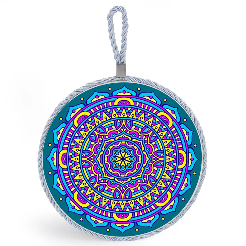 Factory Supply Thermal Transfer Printing 17cm Mandala Ceramic Heat Insulation Pot Mat Home Pot Mat European Style