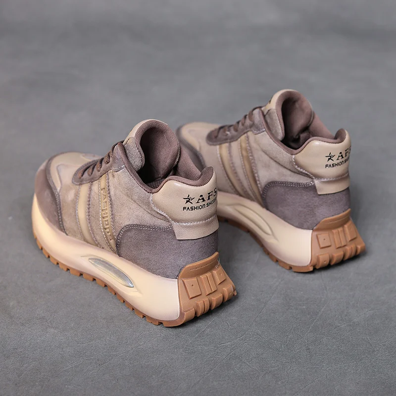 Yyvonne Kraft Sports Casual Shoes Women's Autumn And Winter New Breathable Light And Anti-Slip Lace With Age-Dating Running Shoes