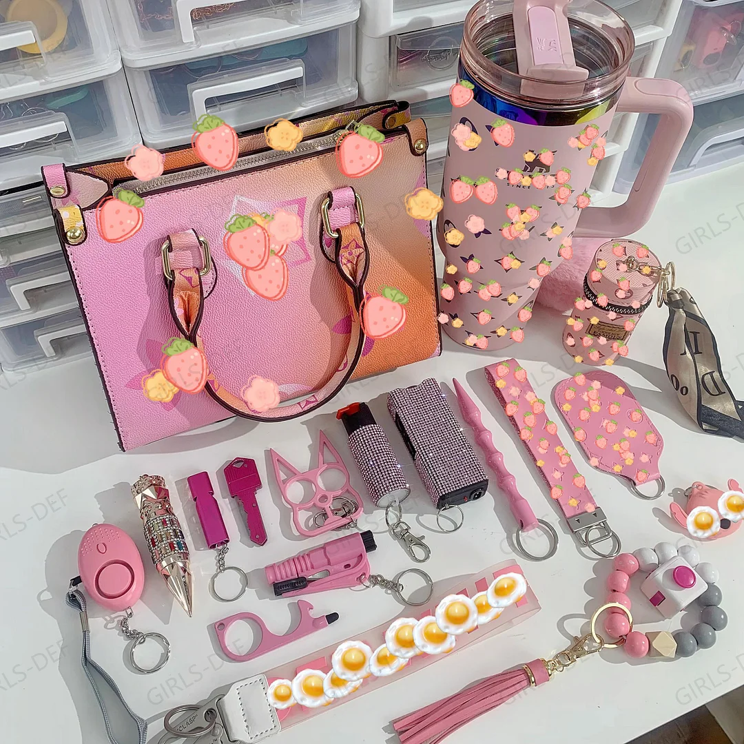 (NEW) Gen 1 French Designer Tote Bag self defense keychain with Tumbler