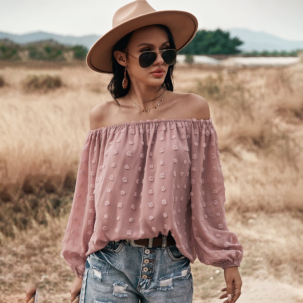 Young Design Off-shoulder Top 2021 Casual Women's Clothing