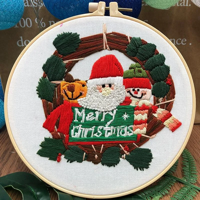 Christmas Embroidery Set - 1Pcs