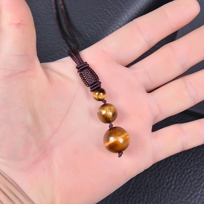 Minimalist Round Natural Stone Unisex Pendant Necklace