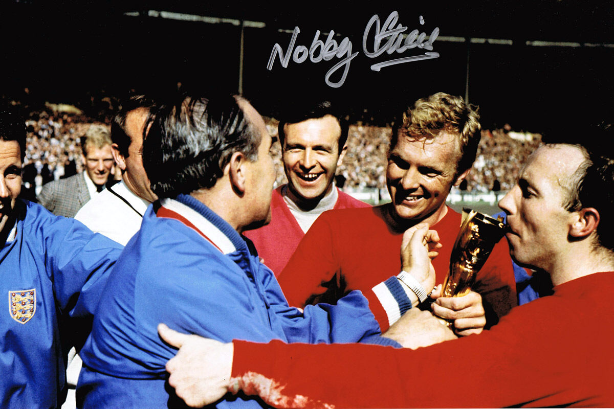 Nobby Stiles SIGNED Autograph England 1966 World Cup Winner 12x8 Photo Poster painting AFTAL COA