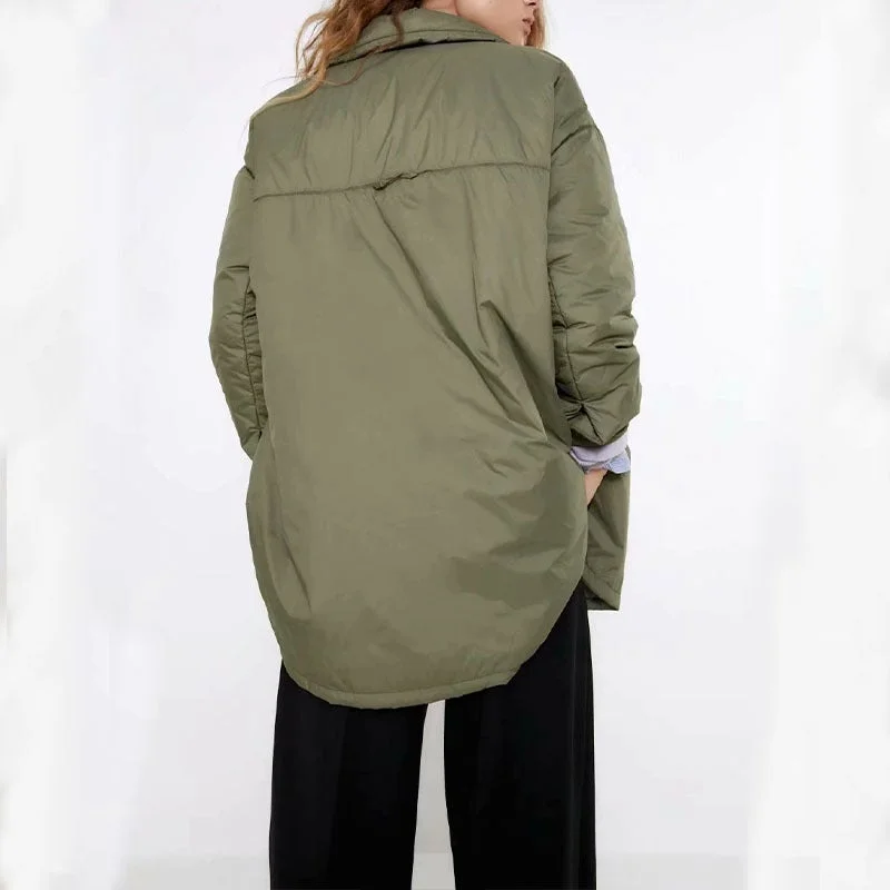 Women's Shirts Jackets Thin Parka Oversize